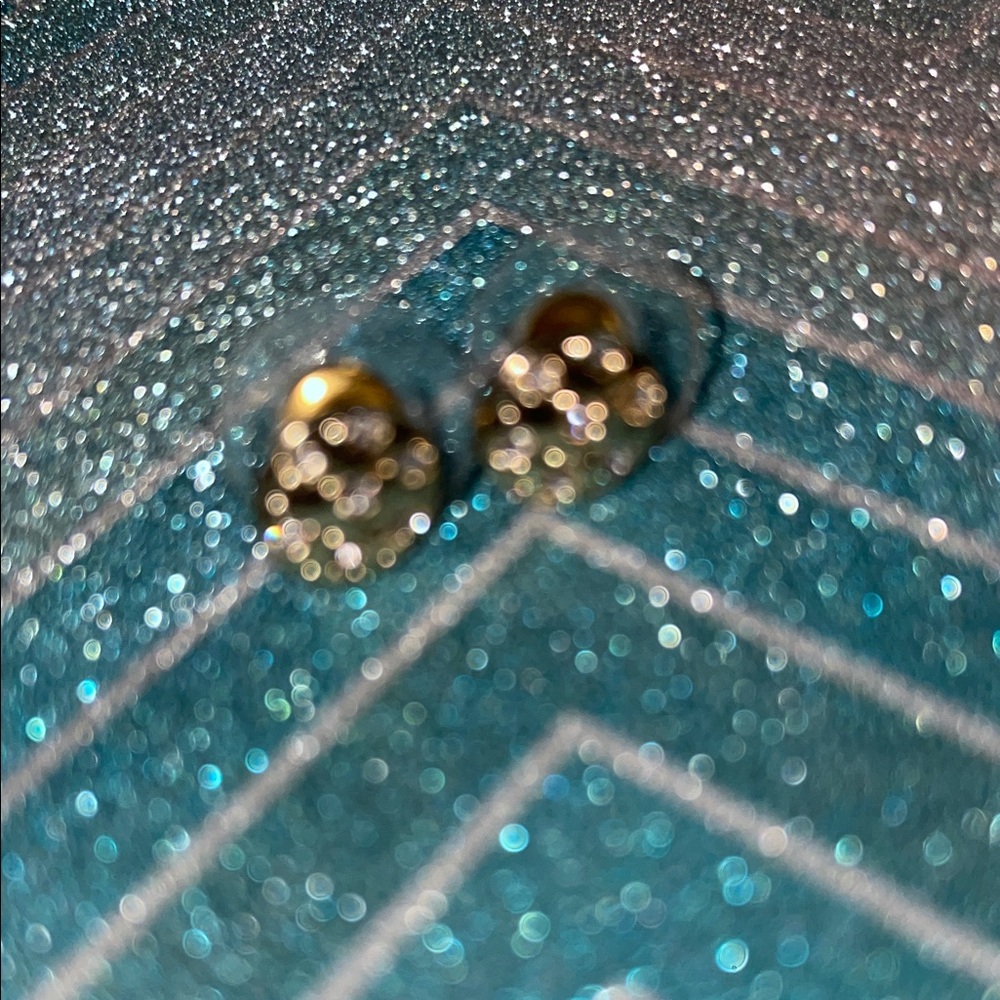 Gold Sparkle Earrings - Picture 2 of 11